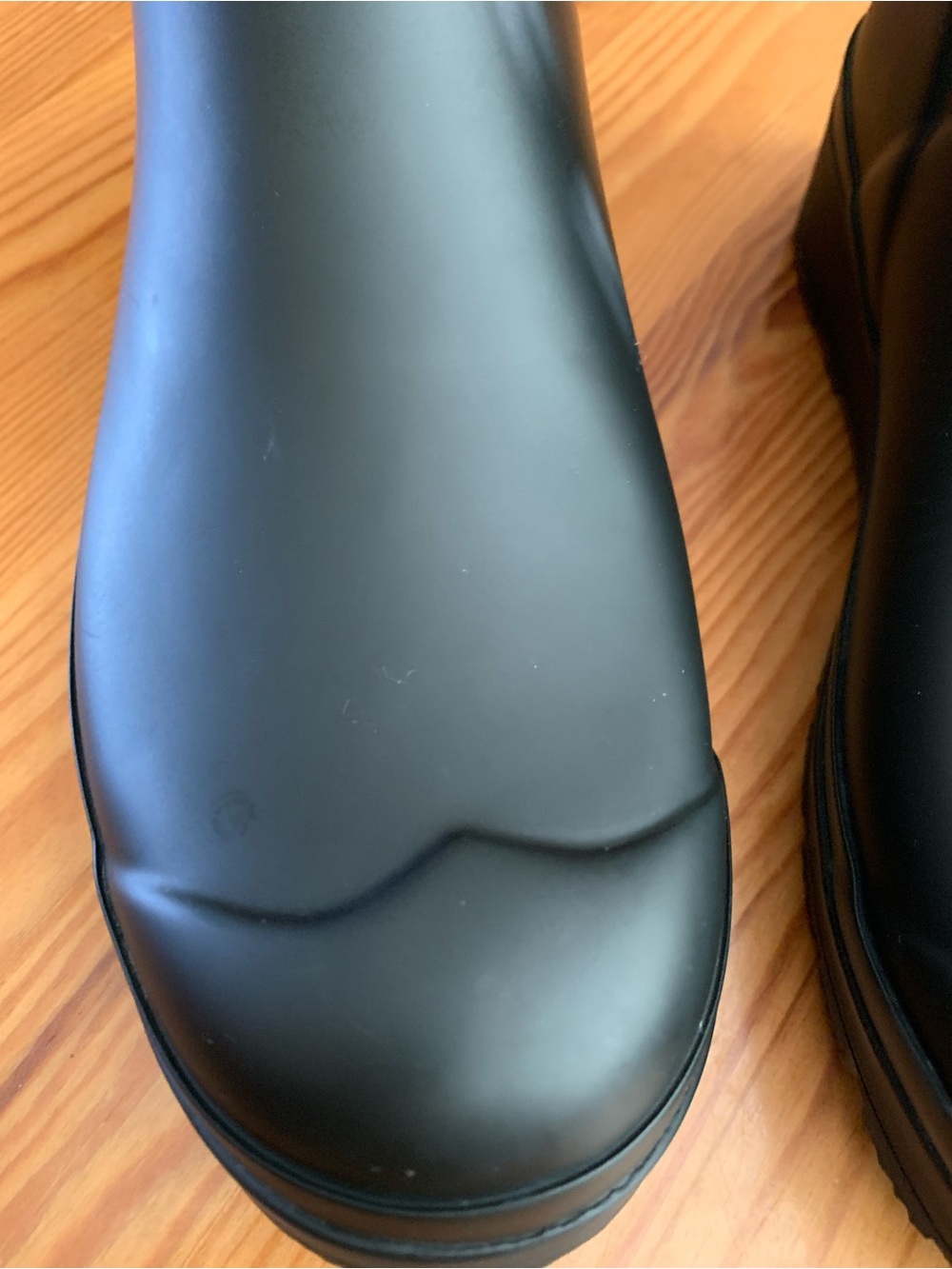 Hunter Black Short Rain Boots with Red Logo Trim - Picture 12 of 16